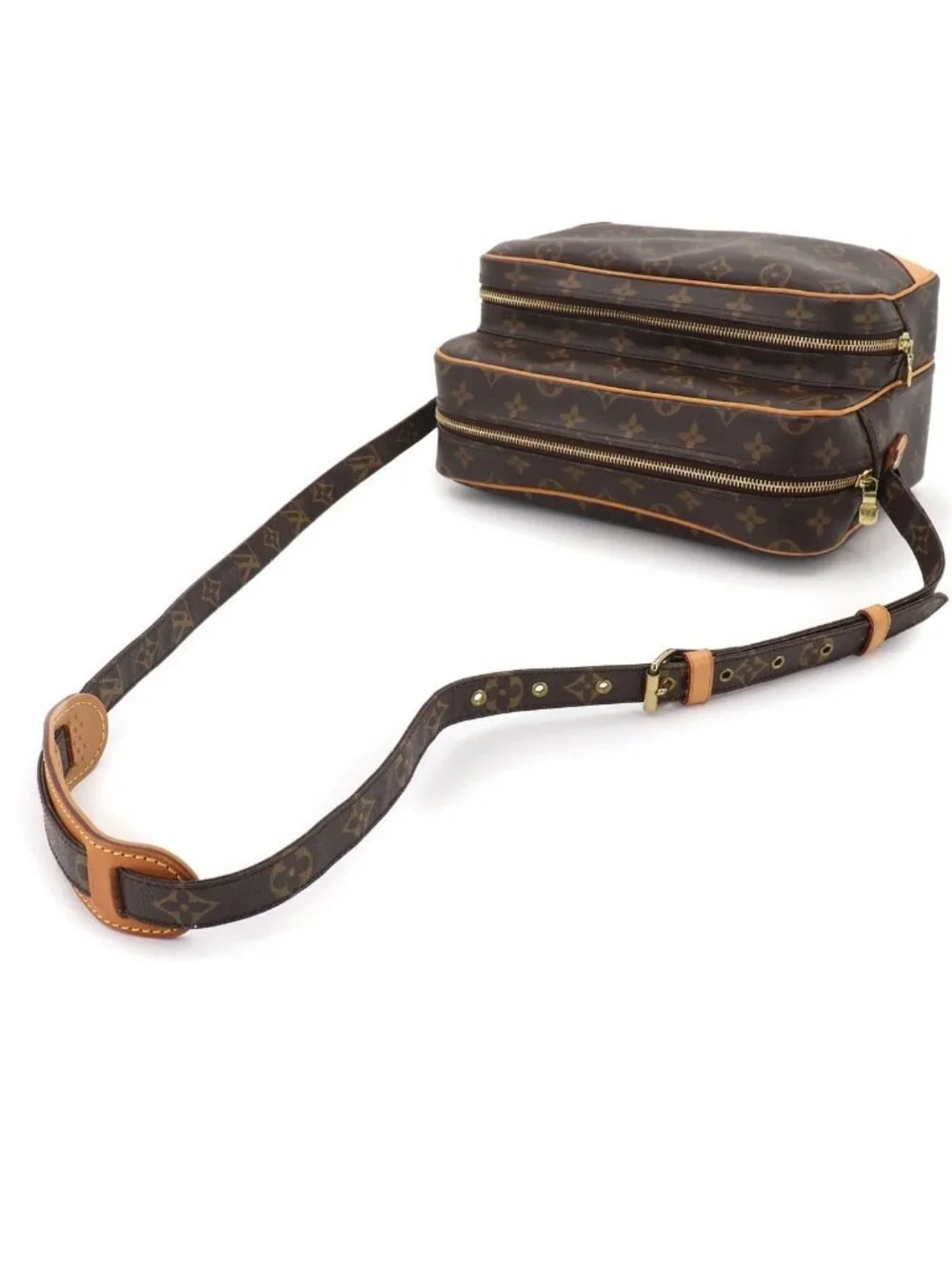 Louis Vuitton Monogram Nile Shoulder Bag Brown Gold